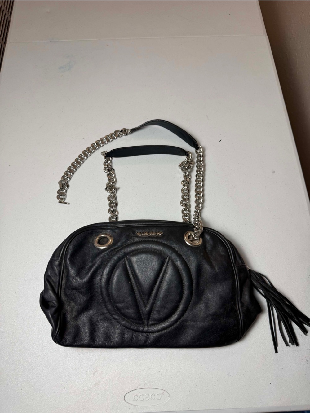 Damage Valentino by Mario - Verra Rich Leather Shoulder Bag - Black - Pre-owned
